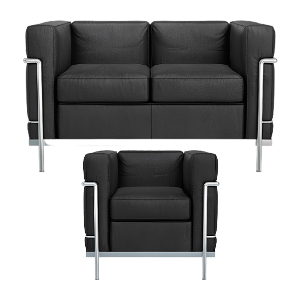 نیم ست مبل اداری اروند سری 4015 و 4016 رنگ مشکی