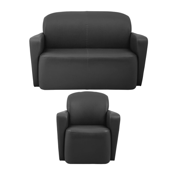 نیم ست مبل اداری آرتمن مدل KEF با روکش مشکی