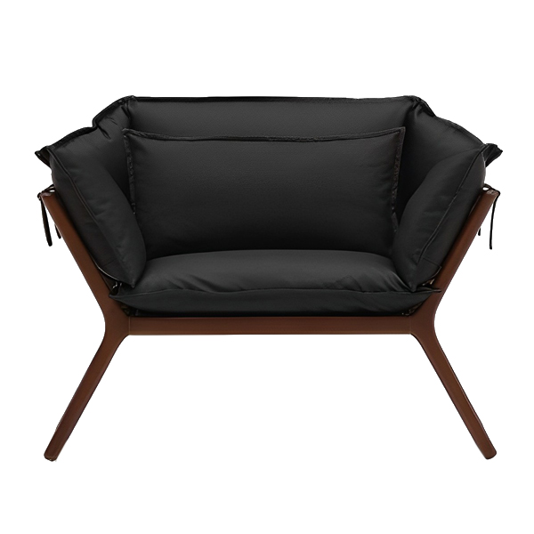 مبل اداری تک نفره نظری مدل Stay دارای روکش مشکی رنگ