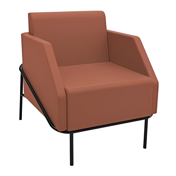 مبل اداری تک نفره نظری مدل ویونا با پایه های فلزی