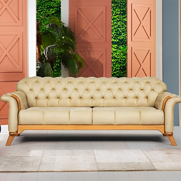 مبل تخت خواب شو سه نفره ویسرو مدل ربکا با طرح چستر