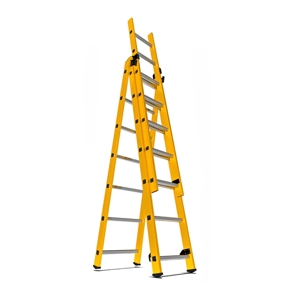 نردبان 34 پله 3 تکه آلوم پارس پله مدل الگانت 9 متری