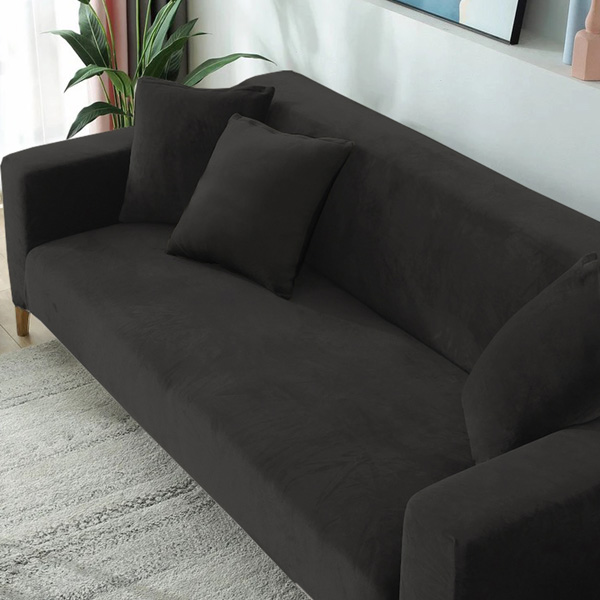 کاور مبل راحتی بوهمی مدل مخمل طوسی تیره