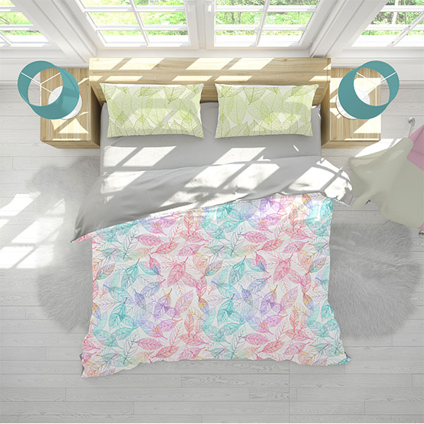 ست روتختی برگ دونفره دستیکور مدل zebra9