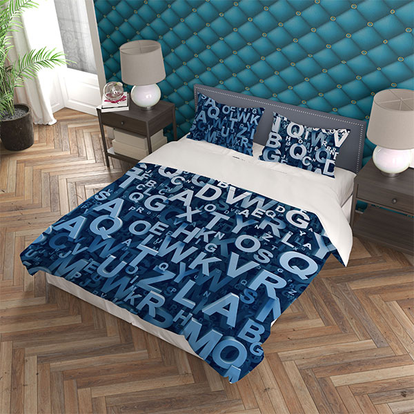 ست روتختی حروف دونفره دستیکور مدل T134