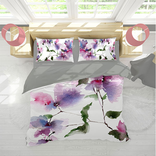 ست روتختی آبرنگی دونفره دستیکور مدل Mod1377