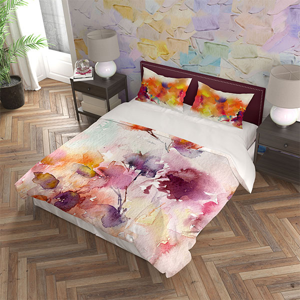 ست روتختی آبرنگی دونفره دستیکور مدل N486