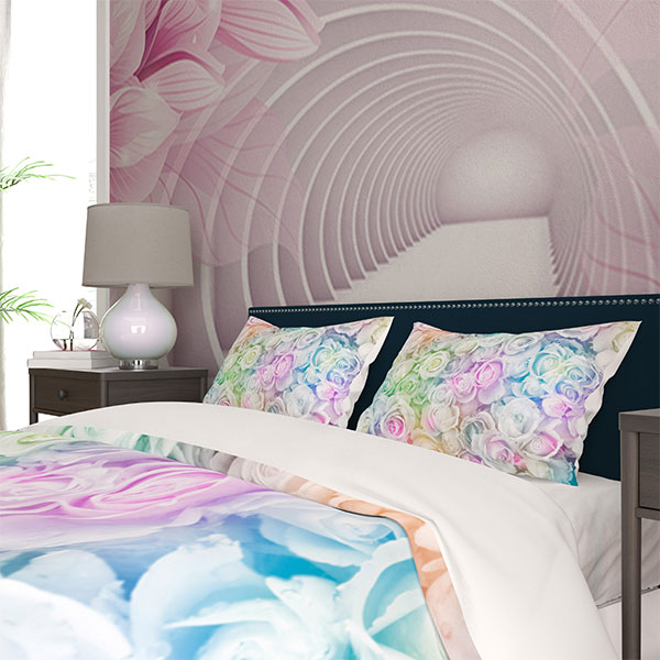 190614ست روتختی گل رز دونفره دستیکور مدل T270B