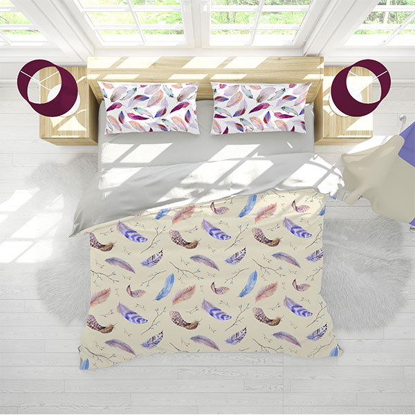 ست روتختی پر دونفره لحاف دار دستیکور مدل zebra2