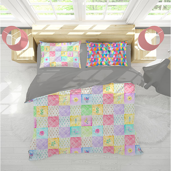 ست روتختی چهل‌تکه دونفره دستیکور مدل 1382