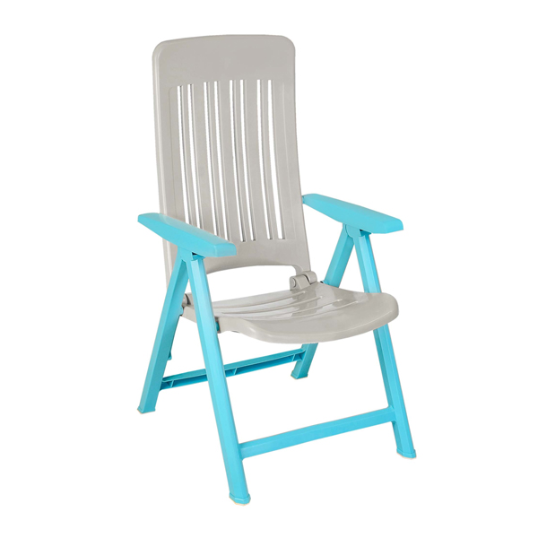 صندلی تاشو بابل مدل اساره طوسی آبی