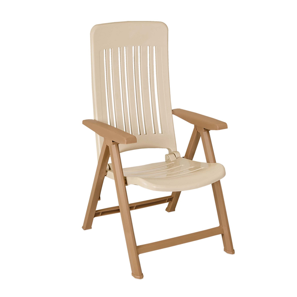 صندلی تاشو بابل مدل اساره کرم قهوه ای