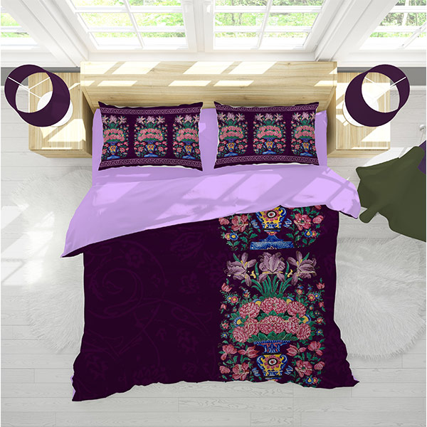 ست روتختی دونفره بنفش دستیکور مدل mod1273