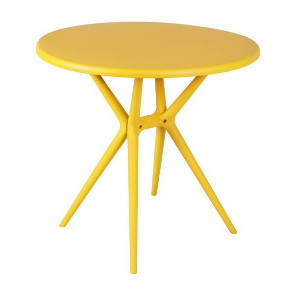 میز باغی دایره بابل مدل تیکا زرد