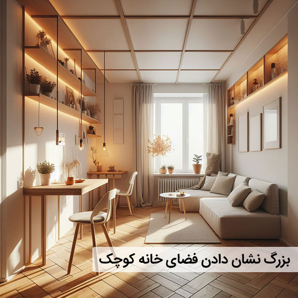 بزرگ‌تر نشان دادن فضای خانه