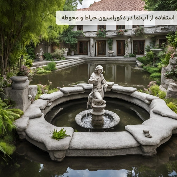 استفاده از آب‌‌نما در دکوراسیون حیاط و محوطه