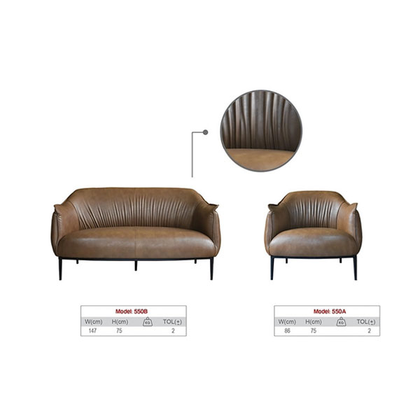 نیمست مبل اداری چهارنفره آرام گستر مدل آرام - Image 2