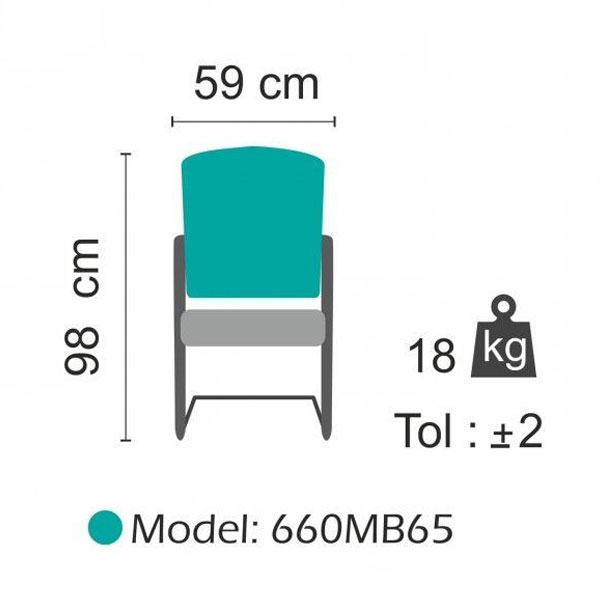 صندلی کنفرانس گاتا آرام گستر مدل 660MB65 - Image 4