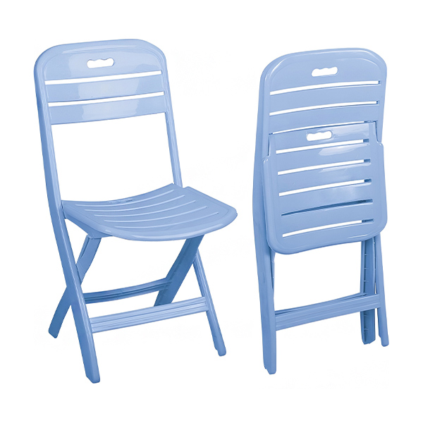 صندلی پلاستیکی تاشو آبی رنگ