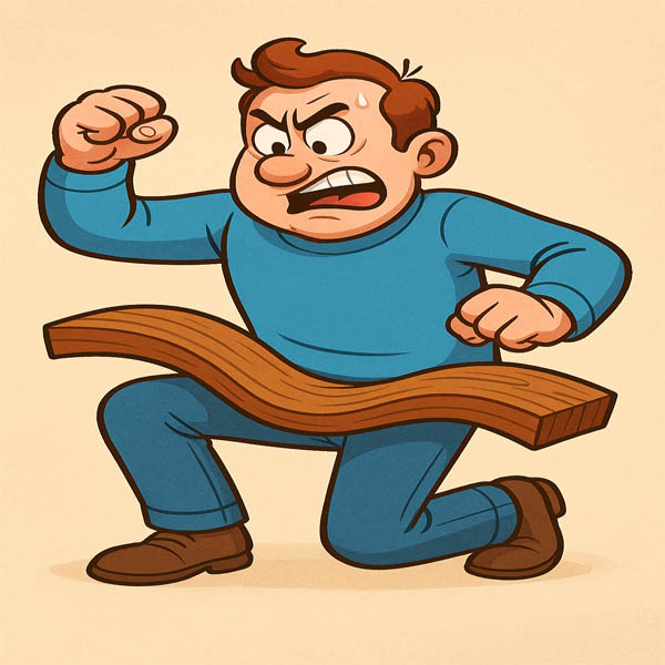 کاریکاتور مقاومت چوب
