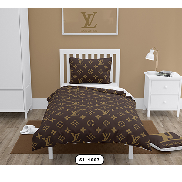 ست روتختی دستیکور مدل برند SL-1007 به رنگ قهوه ای و طلایی