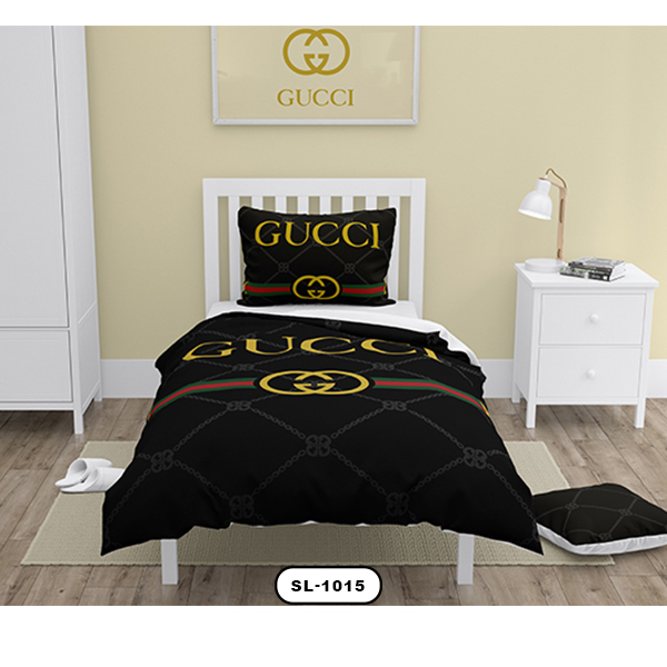 ست روتختی دستیکور مدل برند SL-1015 به رنگ مشکی طلایی