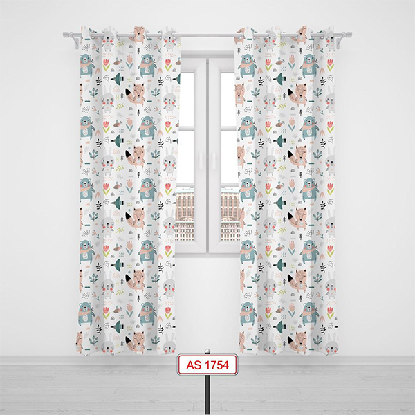 پرده پانچی دستیکور مدل فانتزی AS-1754