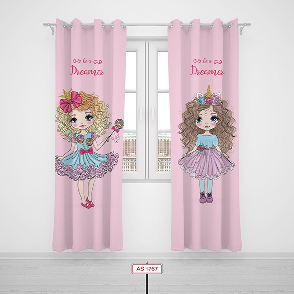 پرده پانچی دستیکور مدل عروسکی AS-1767