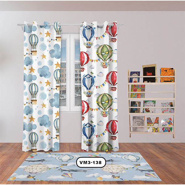 پرده پانچی دستیکور مدل بالن VM3-138