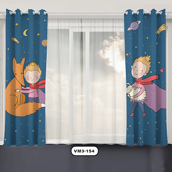 پرده پانچی دستیکور مدل شازده کوچولو VM3-154