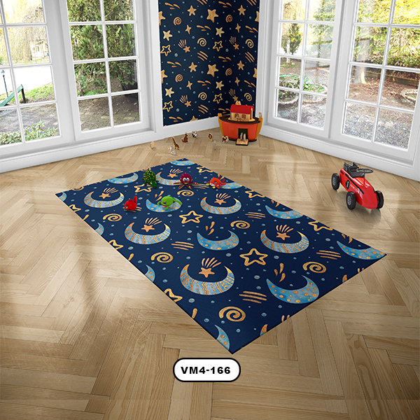 فرش اتاق کودک دستیکور طرح آسمان مدل VM4-166