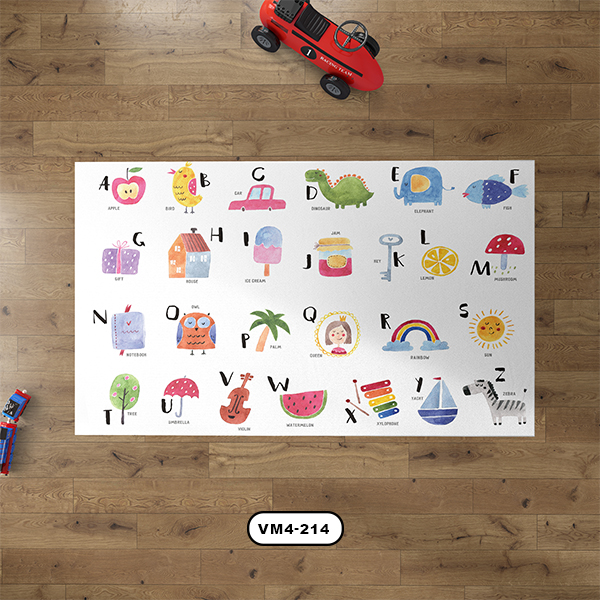 فرش دستیکور طرح ABCD مدل VM4-214