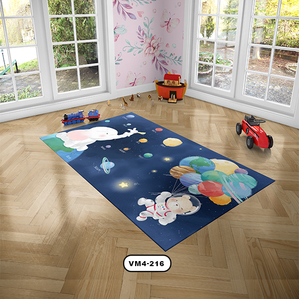 فرش اتاق کودک دستیکور طرح آسمان مدل VM4-216