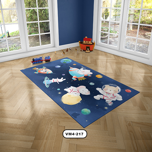 فرش اتاق کودک دستیکور طرح آسمان مدل VM4-217