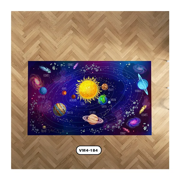 فرش اتاق کودک طرح سیاره های منظومه شمسی