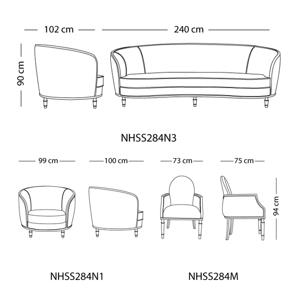 مبل نئوکلاسیک نیلپر مدل ژوان