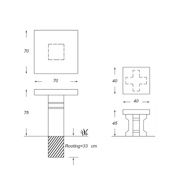 میز شطرنج مربع دورا با نشیمن و حاشیه چوب مدل TB.CH 202 - Image 2