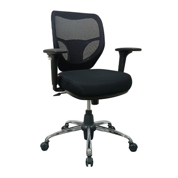 صندلی کارمندی پشت توری مشکی