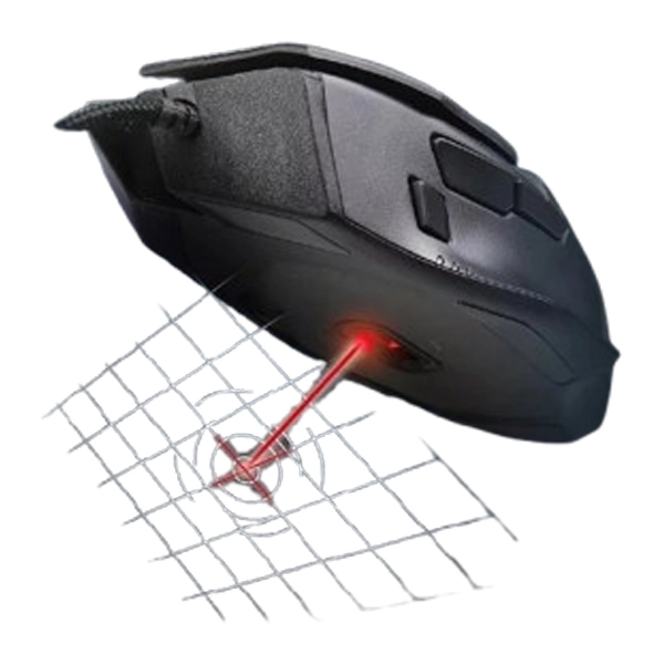 ماوس گیمینگ رنگ مشکی دارای نقطه شلیک