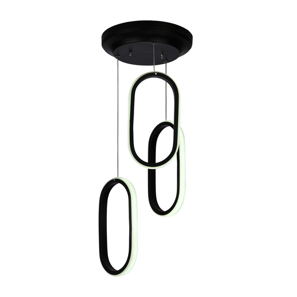 لوستر مدرن چشمه نور کد L6407/3BK