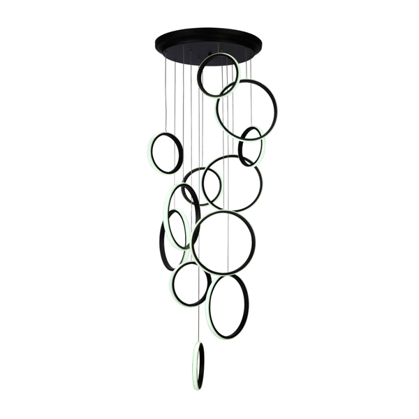 لوستر مدرن چشمه نور کد L6409/12BK