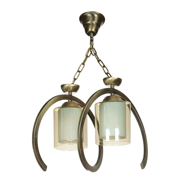 لوستر آویز دو شعله چشمه نور کد H2652/2-A