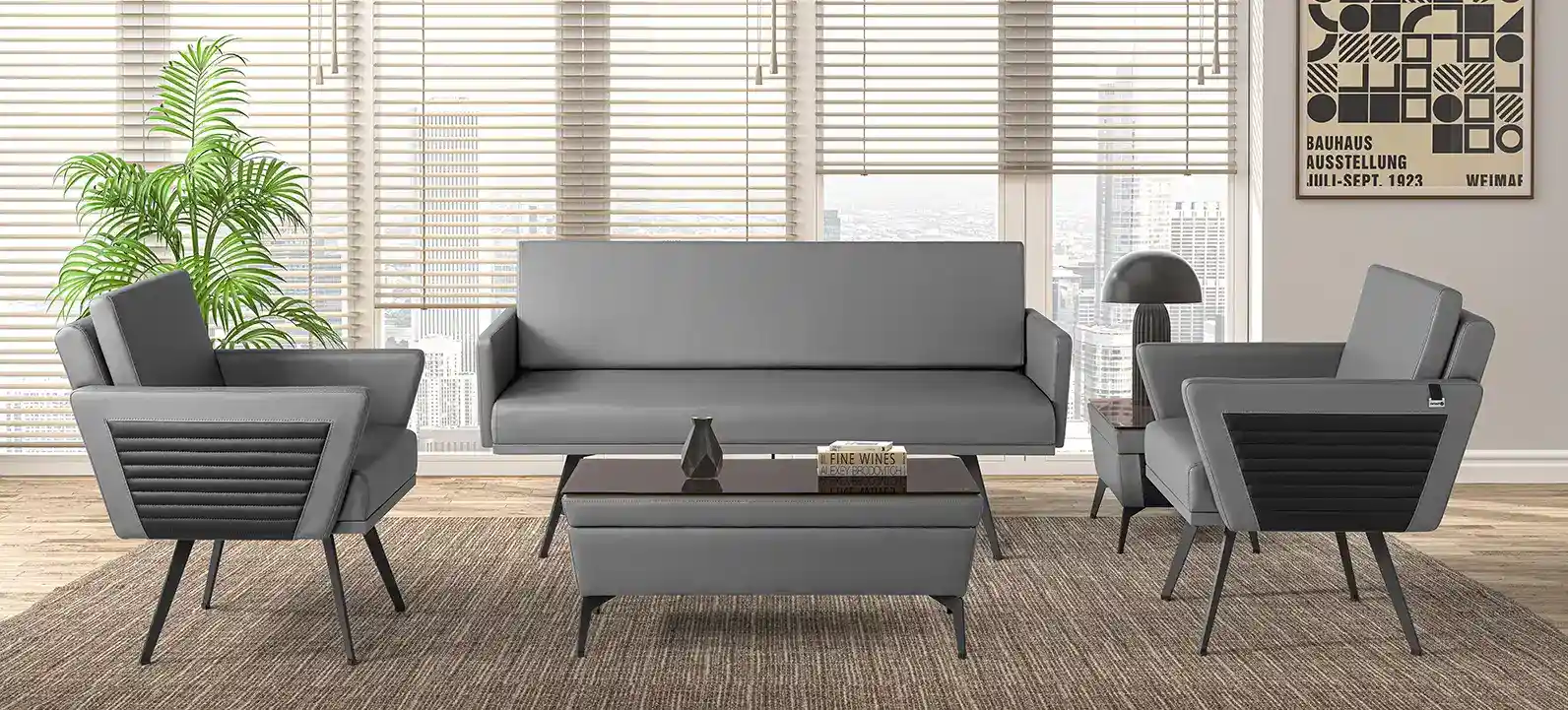 مبل سه نفره راشن مدل F600N3-1